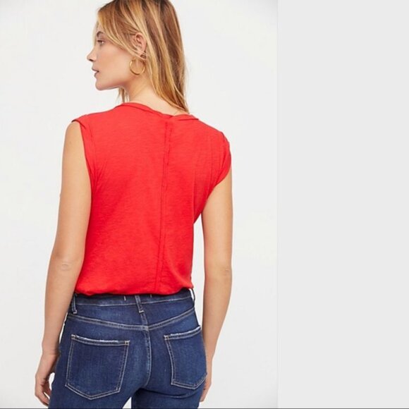 We the Free Red Cleo Top, Size M - Picture 2 of 8